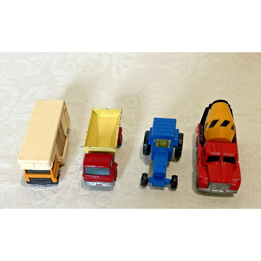 Vintage Matchbox Superfast Diecast Lot 4 Lesney England Tractor Cement Dump Trk
